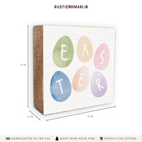 Easter Eggs Block Sign