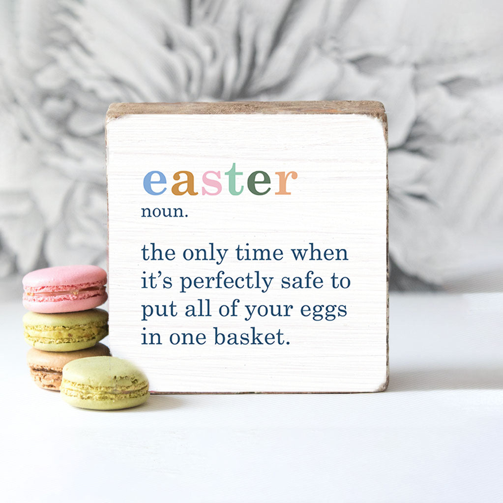 Easter Definition Decorative Wooden Block