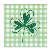 Shamrock Plaid Block Sign