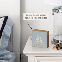 Hydrangea Sailboat Block Sign