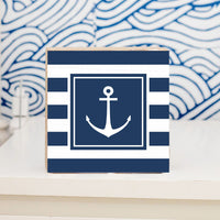 Anchor Stripes Block Sign