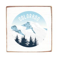 Colorado Snowy Mountains Block Sign