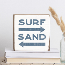 Load image into Gallery viewer, Surf and Sand Decorative Wooden Block
