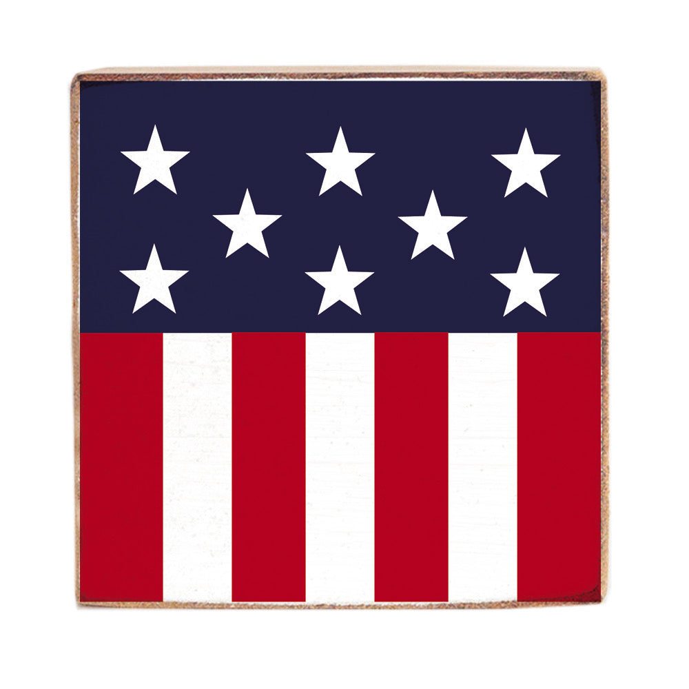 Americana Square Block Sign