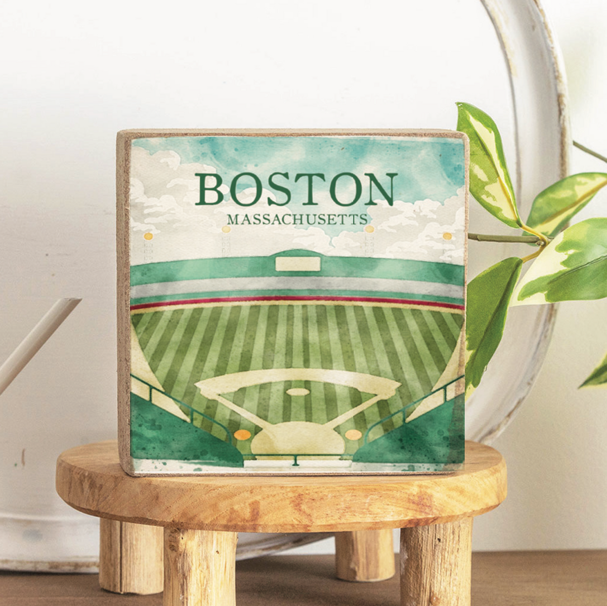 Fenway Outfield Decorative Wooden Block