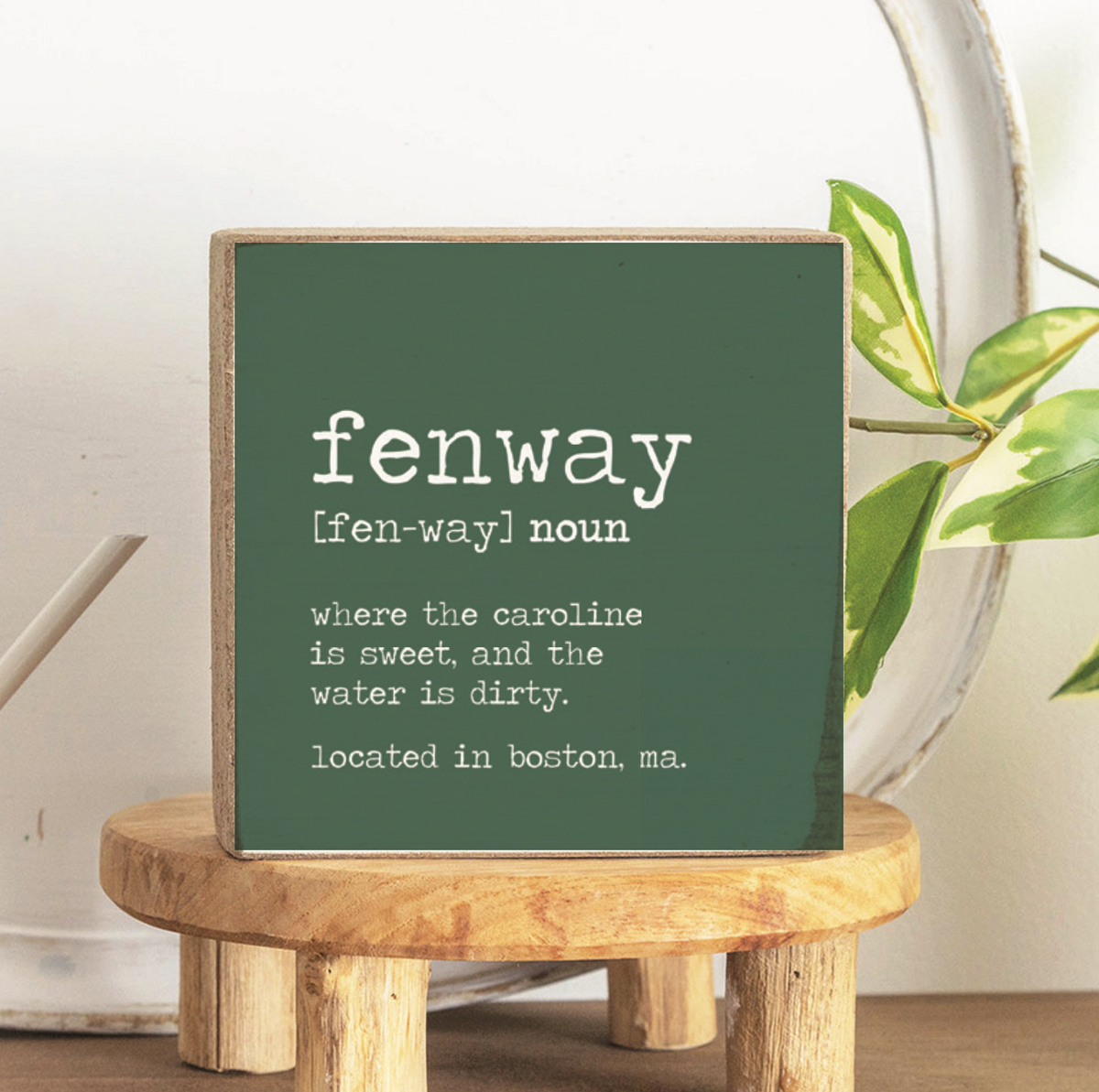 Fenway Definition Decorative Wooden Block