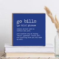 Go Bills Definition Wood Block