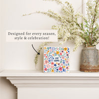Live Happy Floral Block Sign