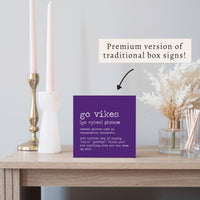 Minneapolis Go Vikes Definition Block Sign