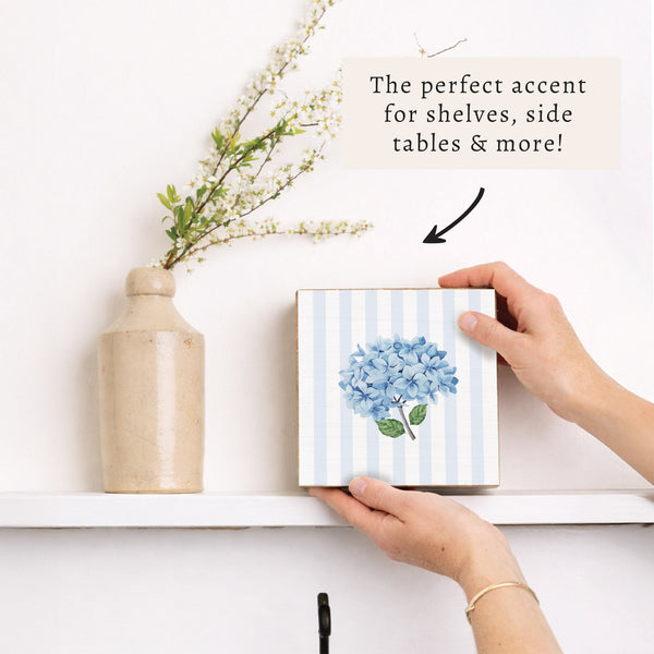 Blooming Hydrangea Block Sign