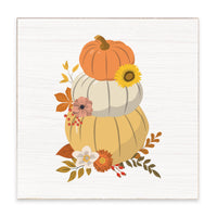 Harvest Pumpkins Block Sign