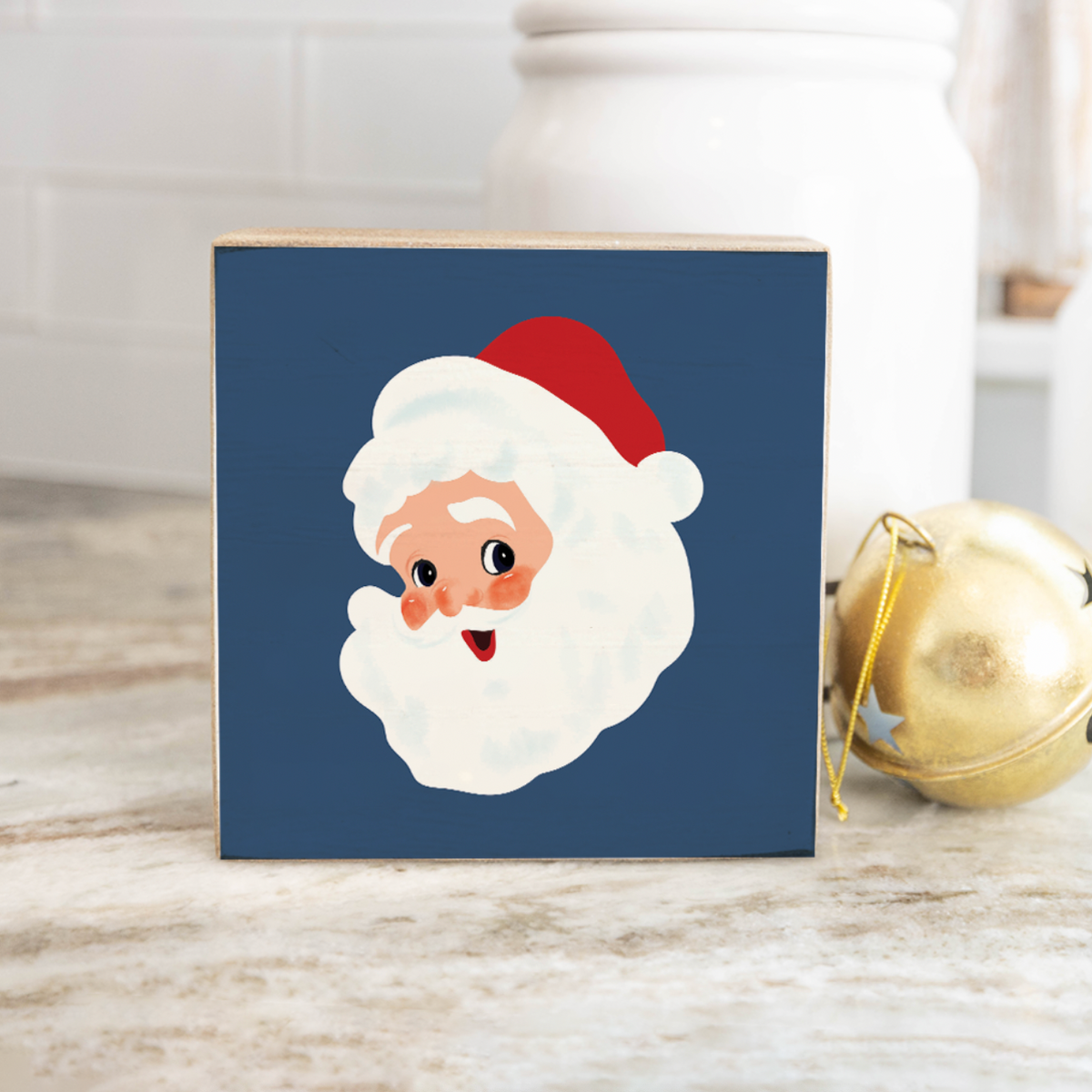 Old Saint Nick Decorative Wooden Block