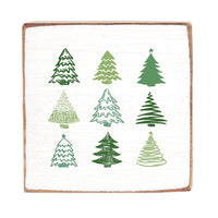 Christmas Trees Block Sign