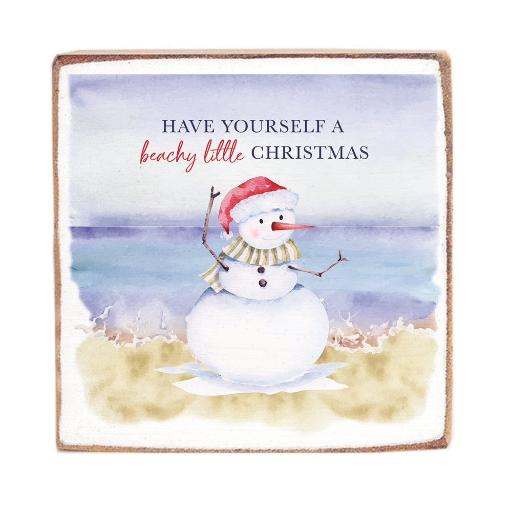 Have A Beachy Little Christmas Block Sign