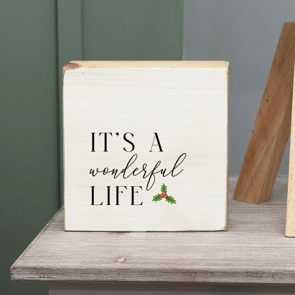 It's a Wonderful Life Decorative Wooden Block