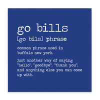 Go Bills Blue Definition Block Sign