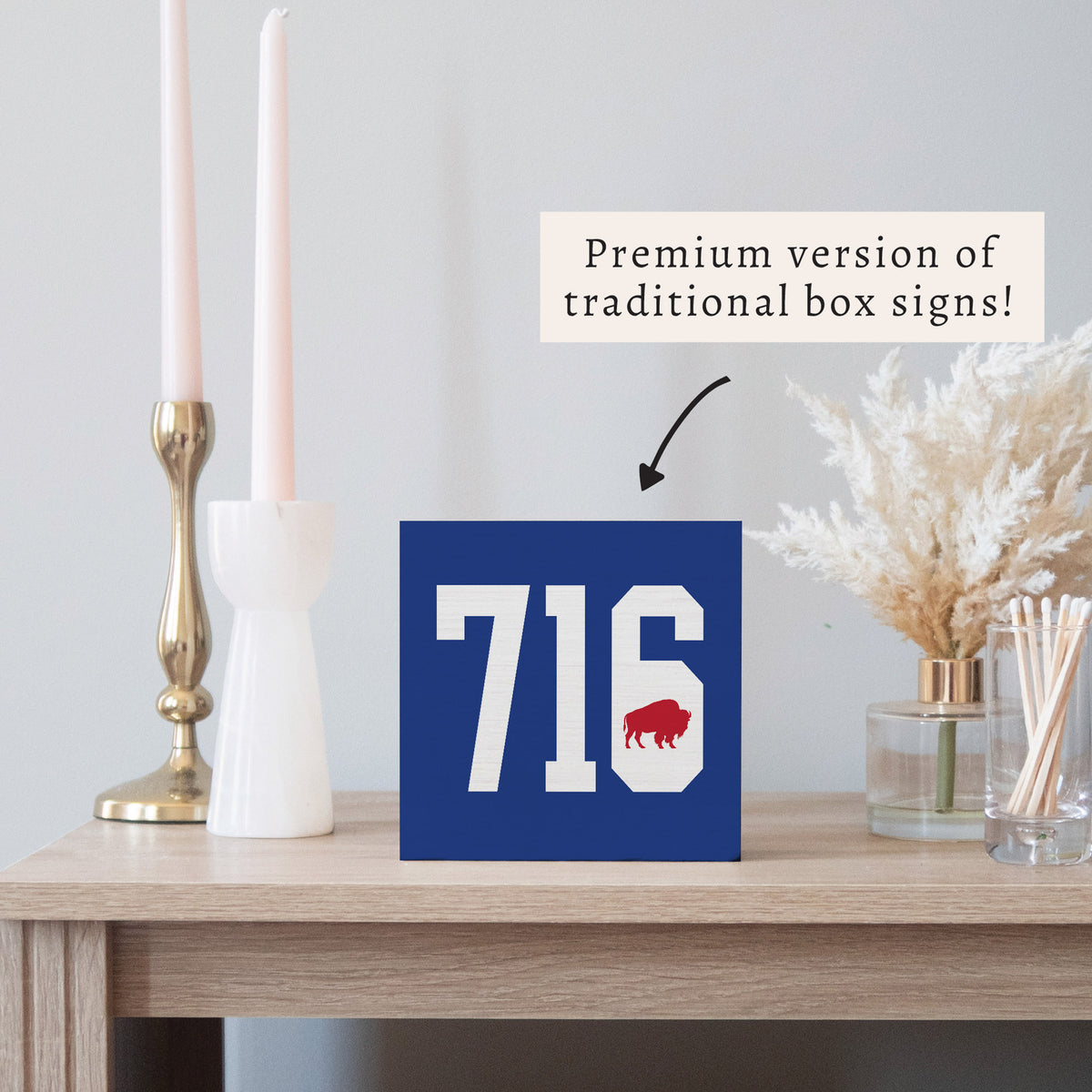 716 Buffalo Block Sign