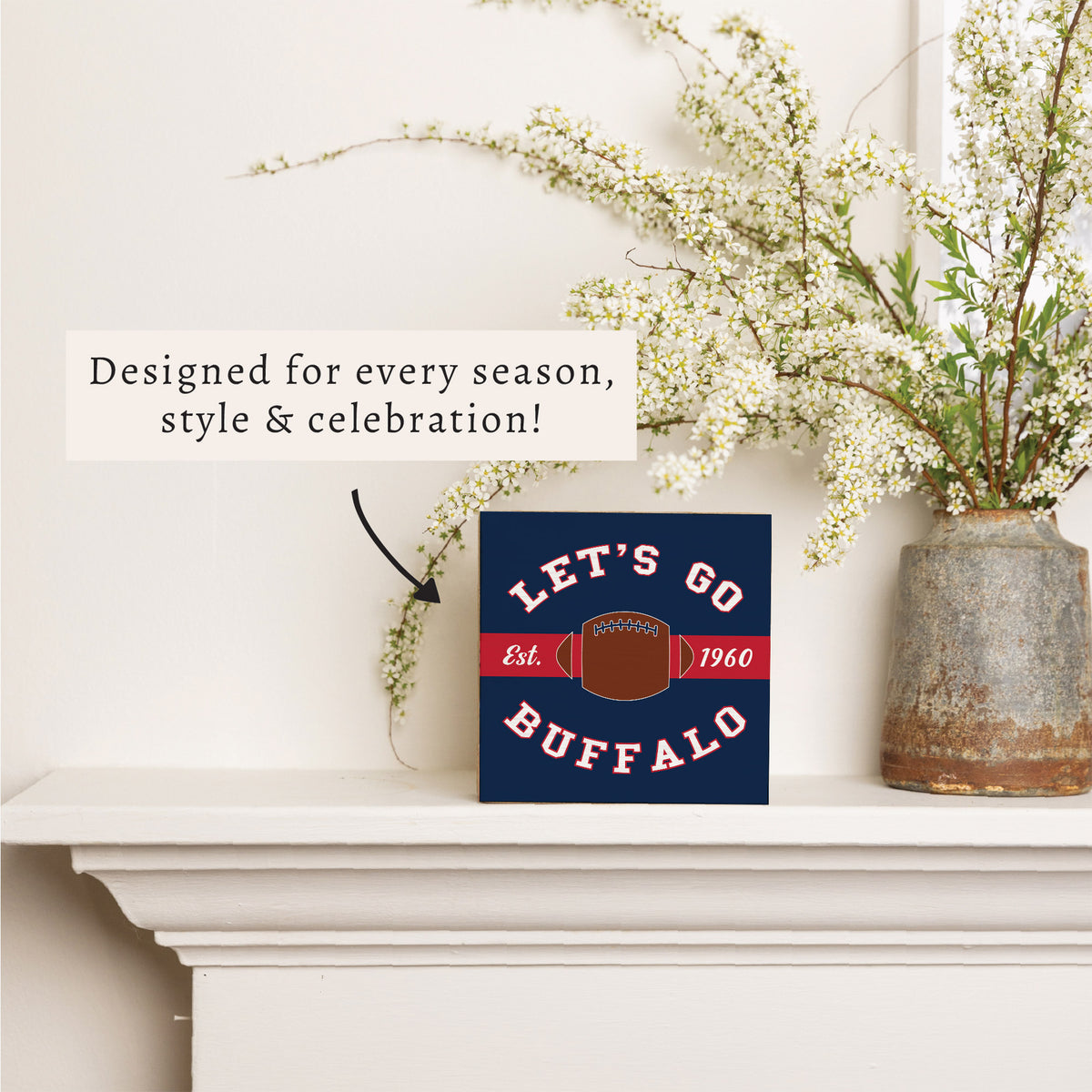 Let's Go Bills Block Sign