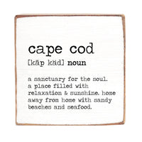 Cape Cod Definition Decorative Square Block Sign