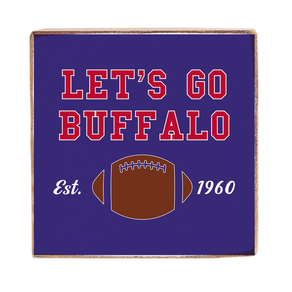 Let's Go Buffalo 1960 Square Block Sign