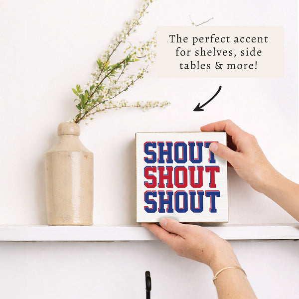 Buffalo Shout Block Sign