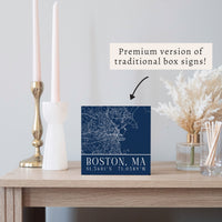 Boston City Grid Coordinates Block Sign