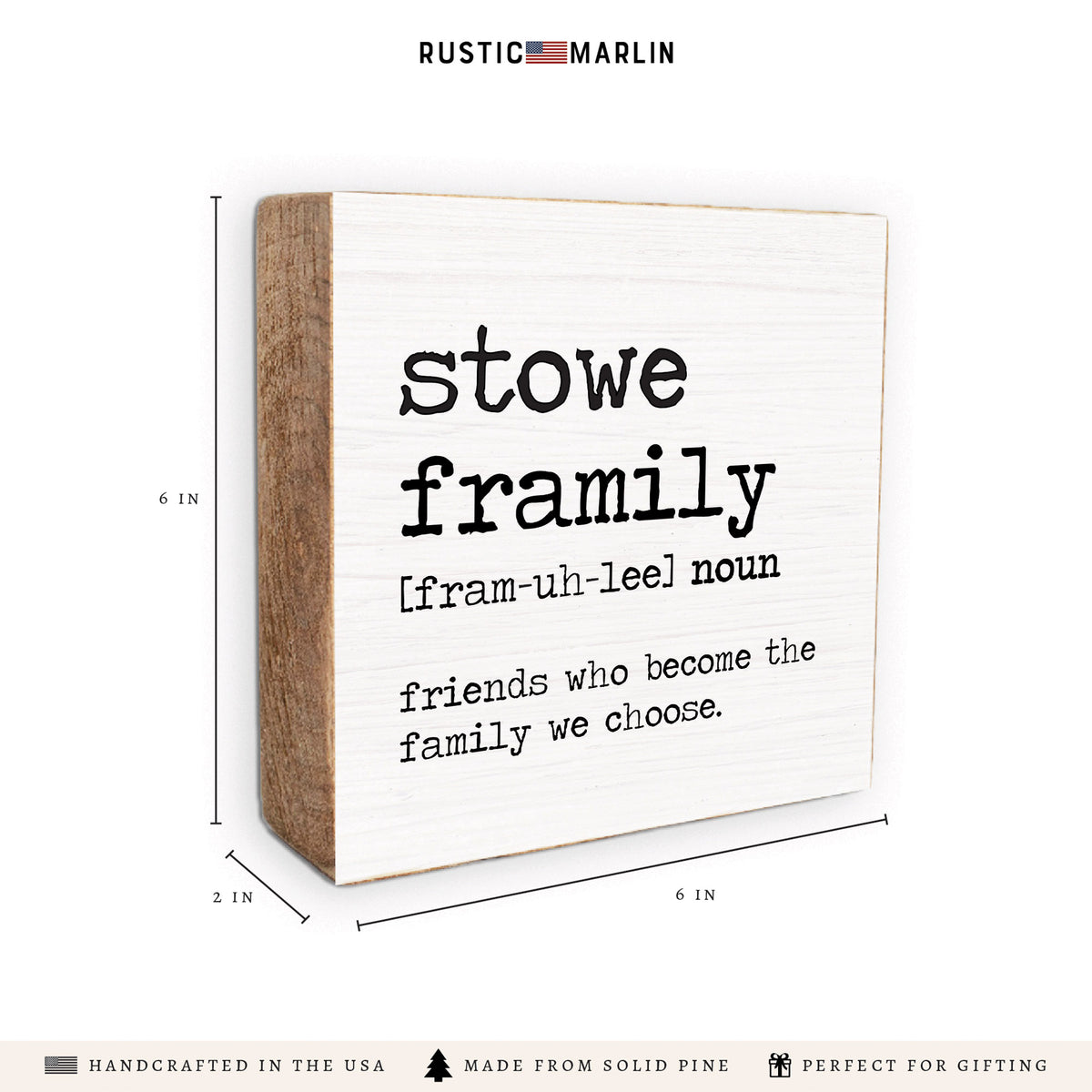 Framily Definition Personalized Block Sign