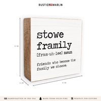 Framily Definition Personalized Block Sign