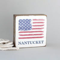 Flag Personalized Square Block Sign