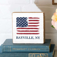 Flag Personalized Square Block Sign