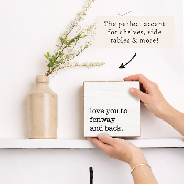 Love You To Personalized Block Sign