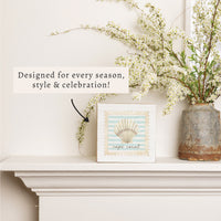 Shell Stamp Personalized Block Sign