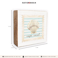 Shell Stamp Personalized Block Sign