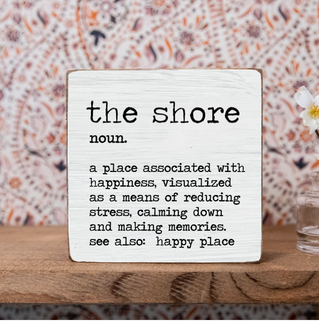 Your Happy Place Definition Personalized Square Block Sign