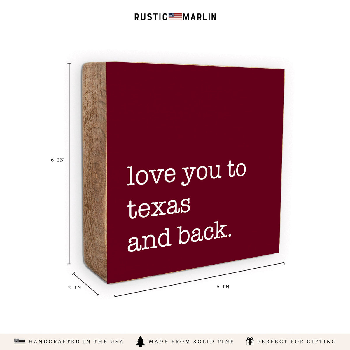Love You To Personalized Block Sign