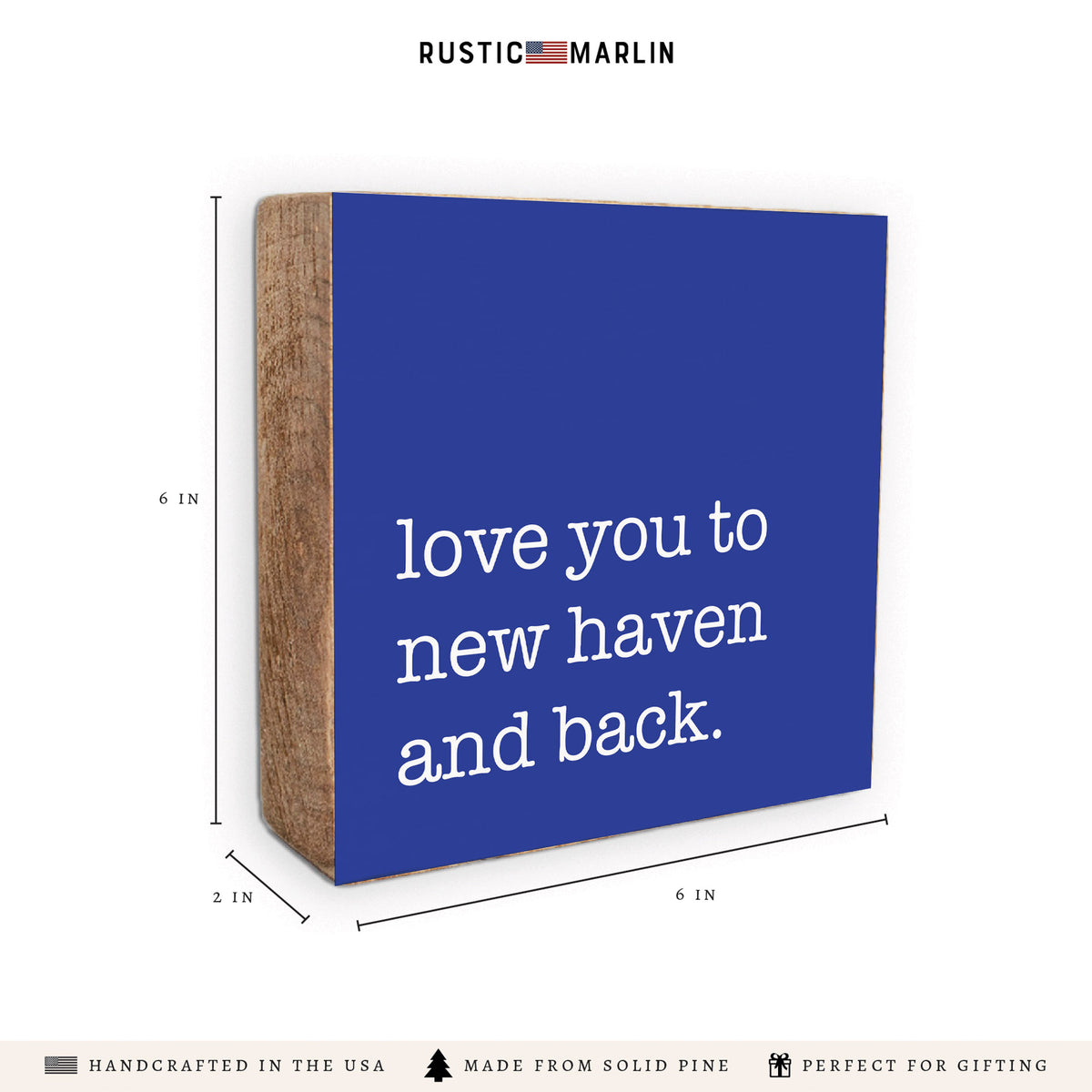 Love You To Personalized Block Sign