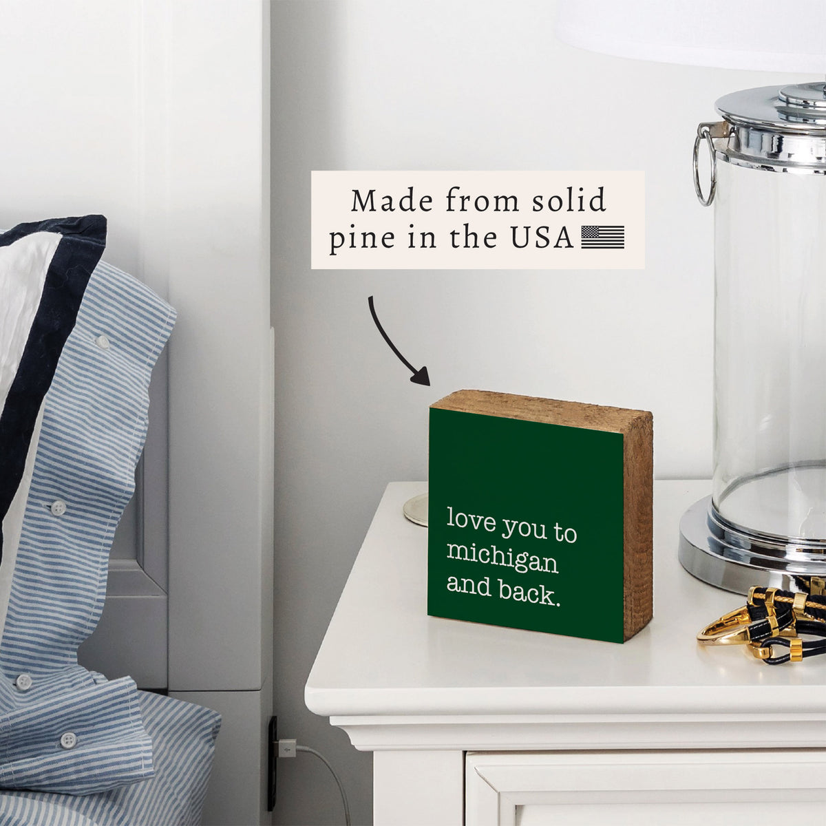 Love You To Personalized Block Sign