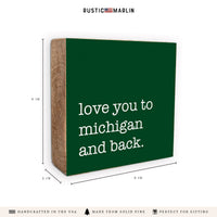 Love You To Personalized Block Sign