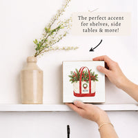 Christmas Boat Tote Personalized Block Sign