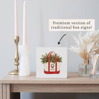 Christmas Boat Tote Personalized Block Sign