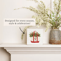Christmas Boat Tote Personalized Block Sign