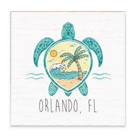 Sea Turtle Personalized Block Sign