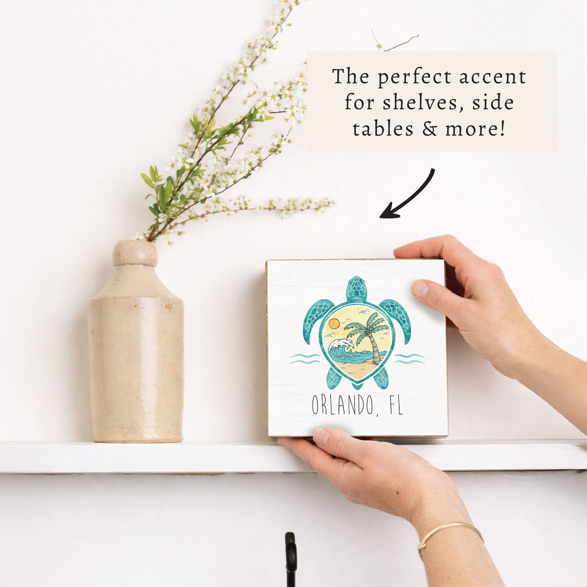 Sea Turtle Personalized Block Sign