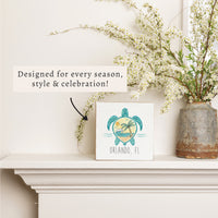 Sea Turtle Personalized Block Sign