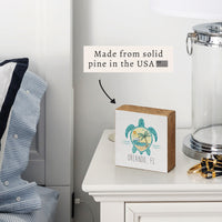 Sea Turtle Personalized Block Sign