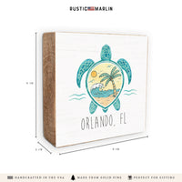 Sea Turtle Personalized Block Sign