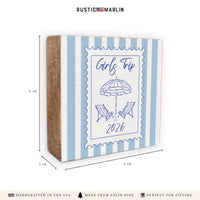 Girls Trip Stamp Personalized Block Sign
