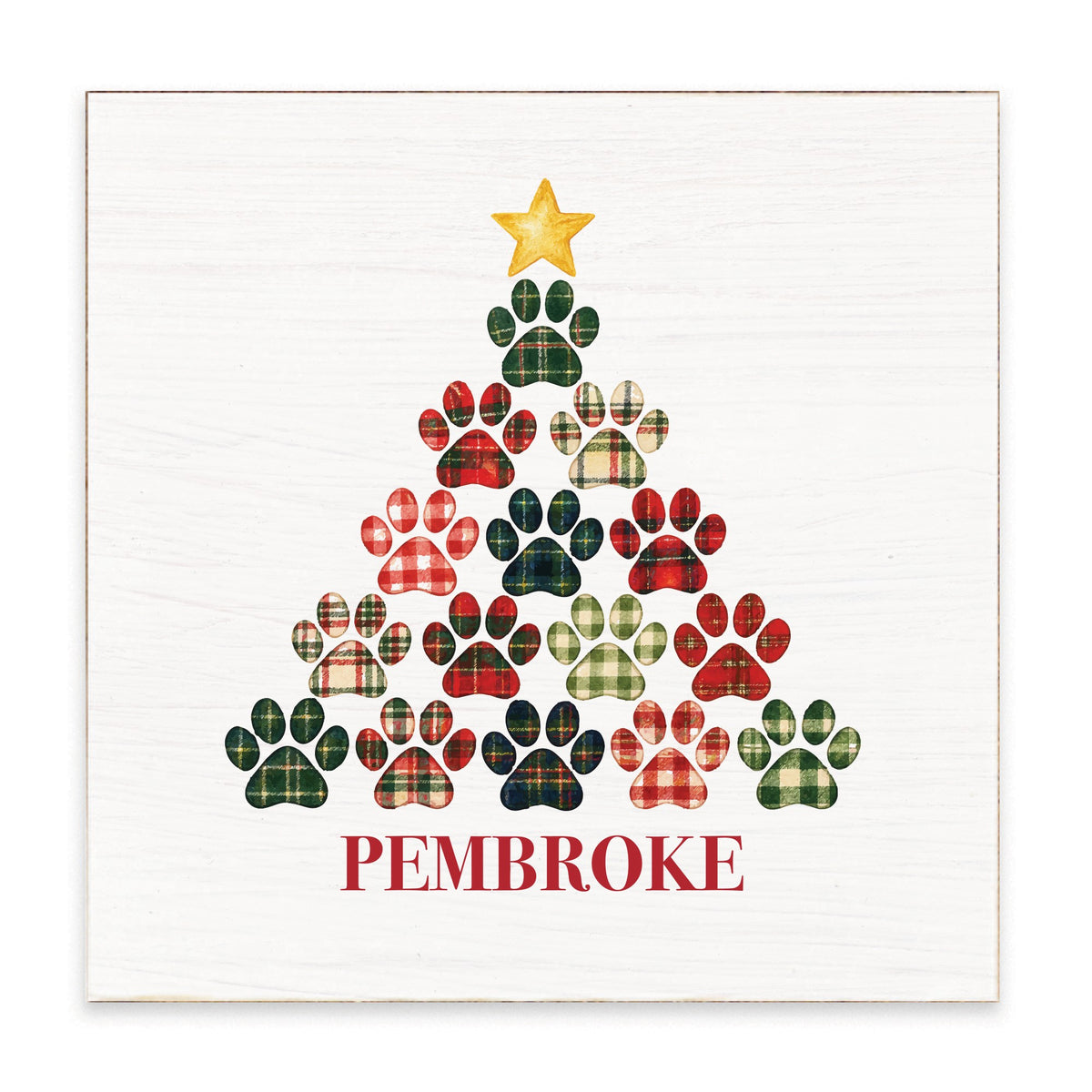 Paw Tree Personalized Block Sign