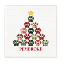Paw Tree Personalized Block Sign
