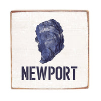 Indigo Oyster Personalized Wood Block